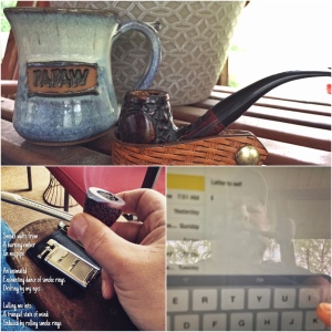 My pipe, coffee, and writing; a blissfill morning